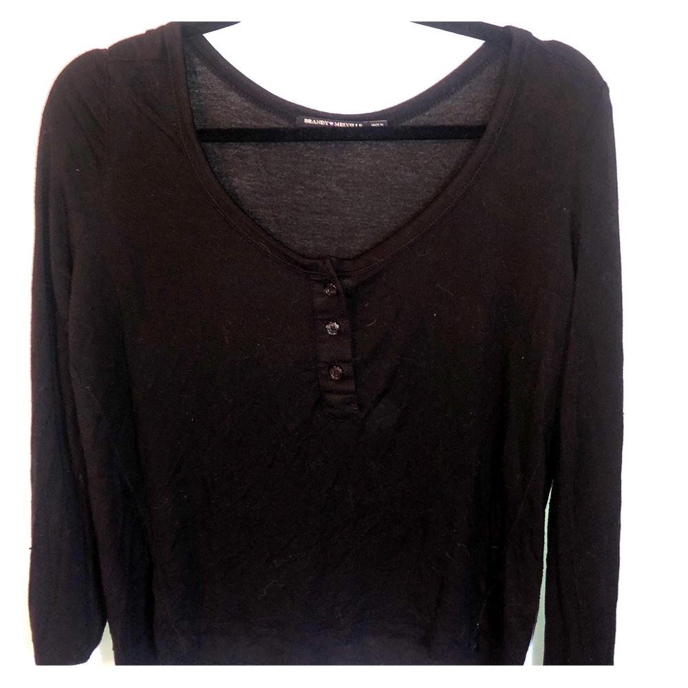 Black long sleeve top from Brandy Melville
